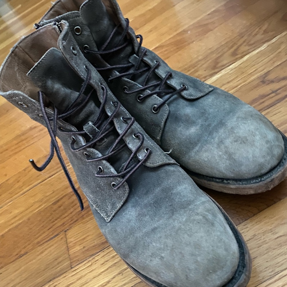 Mens Frye Bowery Zip 12 MiM Suede